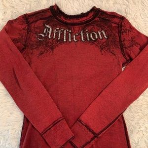 Affliction thermal shirt